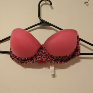 Bright Pink Strapless Victoria's Secret Push Up